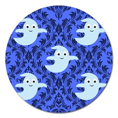 Ghost Pattern Magnet 5  (round) by NerdySparkleGoth