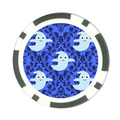 Ghost Pattern Poker Chip Card Guard by NerdySparkleGoth