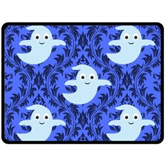 Ghost Pattern Fleece Blanket (large)  by NerdySparkleGoth