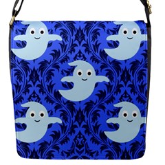 Ghost Pattern Flap Closure Messenger Bag (s) by NerdySparkleGoth