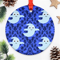 Ghost Pattern Ornament (round) by NerdySparkleGoth