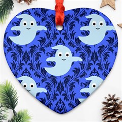 Ghost Pattern Ornament (heart) by NerdySparkleGoth