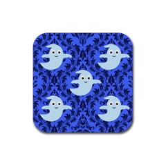 Ghost Pattern Rubber Coaster (square)  by NerdySparkleGoth