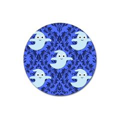 Ghost Pattern Magnet 3  (round) by NerdySparkleGoth