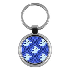 Ghost Pattern Key Chain (round) by NerdySparkleGoth