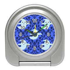 Ghost Pattern Travel Alarm Clock by NerdySparkleGoth