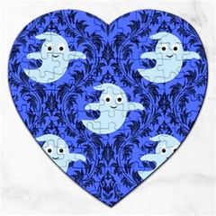 Ghost Pattern Jigsaw Puzzle (heart) by NerdySparkleGoth