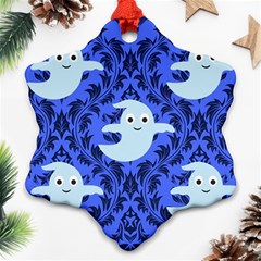 Ghost Pattern Ornament (snowflake) by NerdySparkleGoth