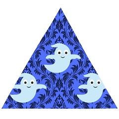 Ghost Pattern Wooden Puzzle Triangle by NerdySparkleGoth