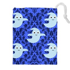 Ghost Pattern Drawstring Pouch (4xl) by NerdySparkleGoth