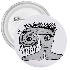 Weird Fantasy Creature Drawing 3  Buttons by dflcprintsclothing