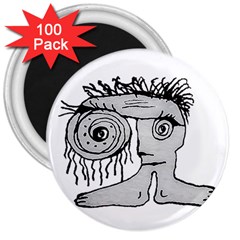 Weird Fantasy Creature Drawing 3  Magnets (100 Pack) by dflcprintsclothing