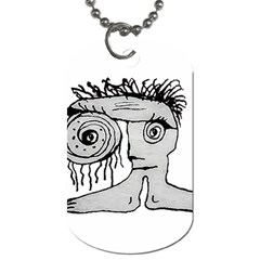 Weird Fantasy Creature Drawing Dog Tag (one Side) by dflcprintsclothing