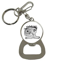 Weird Fantasy Creature Drawing Bottle Opener Key Chain by dflcprintsclothing