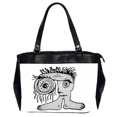 Weird Fantasy Creature Drawing Oversize Office Handbag (2 Sides) by dflcprintsclothing