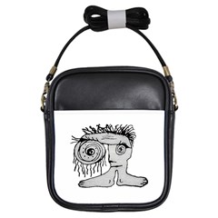 Weird Fantasy Creature Drawing Girls Sling Bag