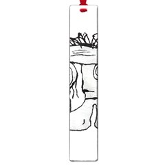 Weird Fantasy Creature Drawing Large Book Marks by dflcprintsclothing