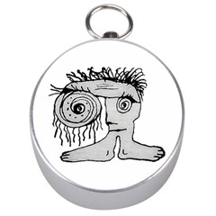 Weird Fantasy Creature Drawing Silver Compasses by dflcprintsclothing