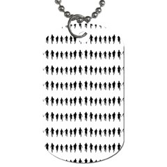 Athletic Running Graphic Silhouette Pattern Dog Tag (one Side)