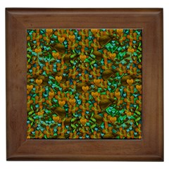 Love Forest Filled With Respect And The Flower Power Of Colors Framed Tile by pepitasart