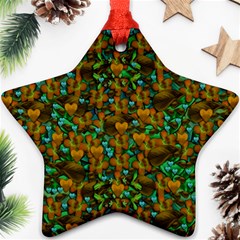 Love Forest Filled With Respect And The Flower Power Of Colors Ornament (star) by pepitasart