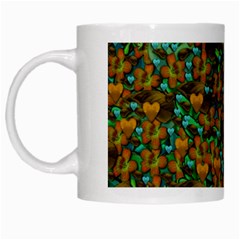 Love Forest Filled With Respect And The Flower Power Of Colors White Mugs by pepitasart