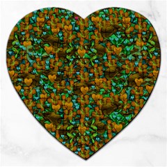 Love Forest Filled With Respect And The Flower Power Of Colors Jigsaw Puzzle (heart) by pepitasart