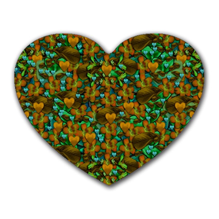 Love Forest Filled With Respect And The Flower Power Of Colors Heart Mousepads