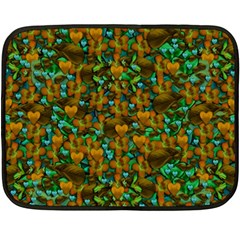 Love Forest Filled With Respect And The Flower Power Of Colors Double Sided Fleece Blanket (mini) 