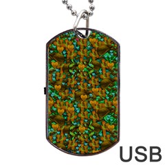 Love Forest Filled With Respect And The Flower Power Of Colors Dog Tag Usb Flash (two Sides) by pepitasart