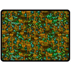 Love Forest Filled With Respect And The Flower Power Of Colors Double Sided Fleece Blanket (large)  by pepitasart