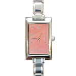 Peaches and Cream Rectangle Italian Charm Watch Front