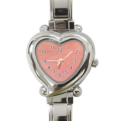 Peaches And Cream Heart Italian Charm Watch by kiernankallan