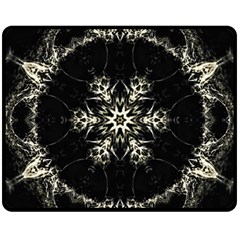 Bnw Mandala Fleece Blanket (medium)  by MRNStudios