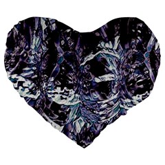 Unraveled Large 19  Premium Flano Heart Shape Cushions by MRNStudios