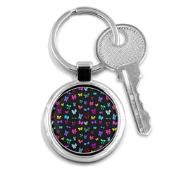 Bows On Black Key Chain (round) by Daria3107