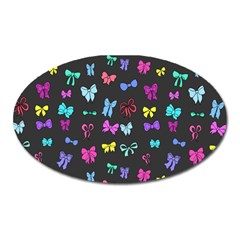 Bows On Black Oval Magnet by Daria3107