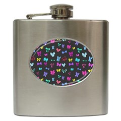 Bows On Black Hip Flask (6 Oz) by Daria3107