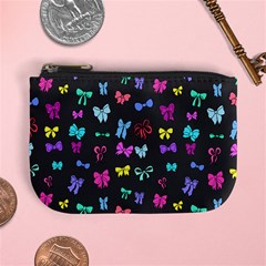 Bows On Black Mini Coin Purse by Daria3107