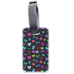 Bows On Black Luggage Tag (two Sides) by Daria3107