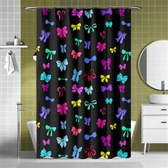 Bows On Black Shower Curtain 48  X 72  (small) 