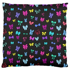 Bows On Black Standard Flano Cushion Case (one Side) by Daria3107