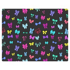 Bows On Black Double Sided Flano Blanket (medium)  by Daria3107