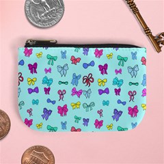 Bows On Blue Mini Coin Purse by Daria3107