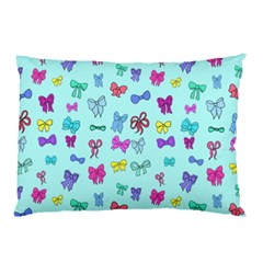 Bows On Blue Pillow Case (two Sides) by Daria3107