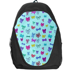 Bows On Blue Backpack Bag by Daria3107