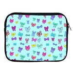 Bows on blue Apple iPad 2/3/4 Zipper Cases Front