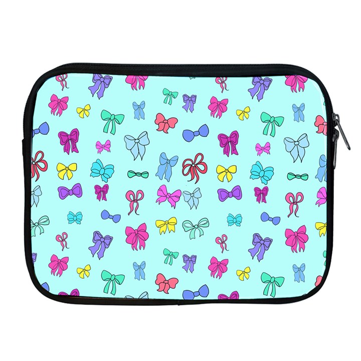 Bows on blue Apple iPad 2/3/4 Zipper Cases