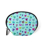 Bows on blue Accessory Pouch (Small) Back