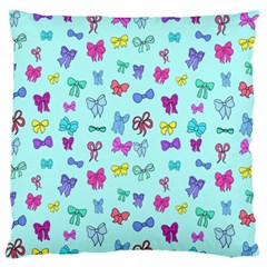 Bows On Blue Standard Flano Cushion Case (one Side) by Daria3107